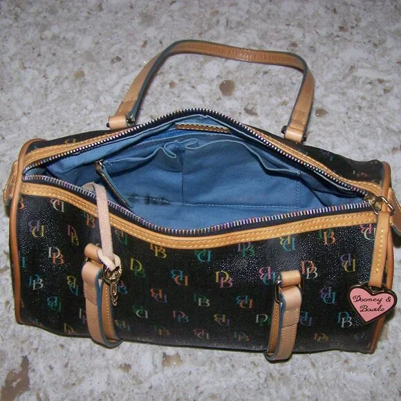 Dooney & Bourke VTG DB Monogram Barrel Bag - Picture 9 of 13